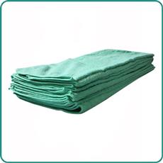 Janitorial Supplies Rags Microfiber - Towels Microfiber 16 x 16 Economy Green 12 pk